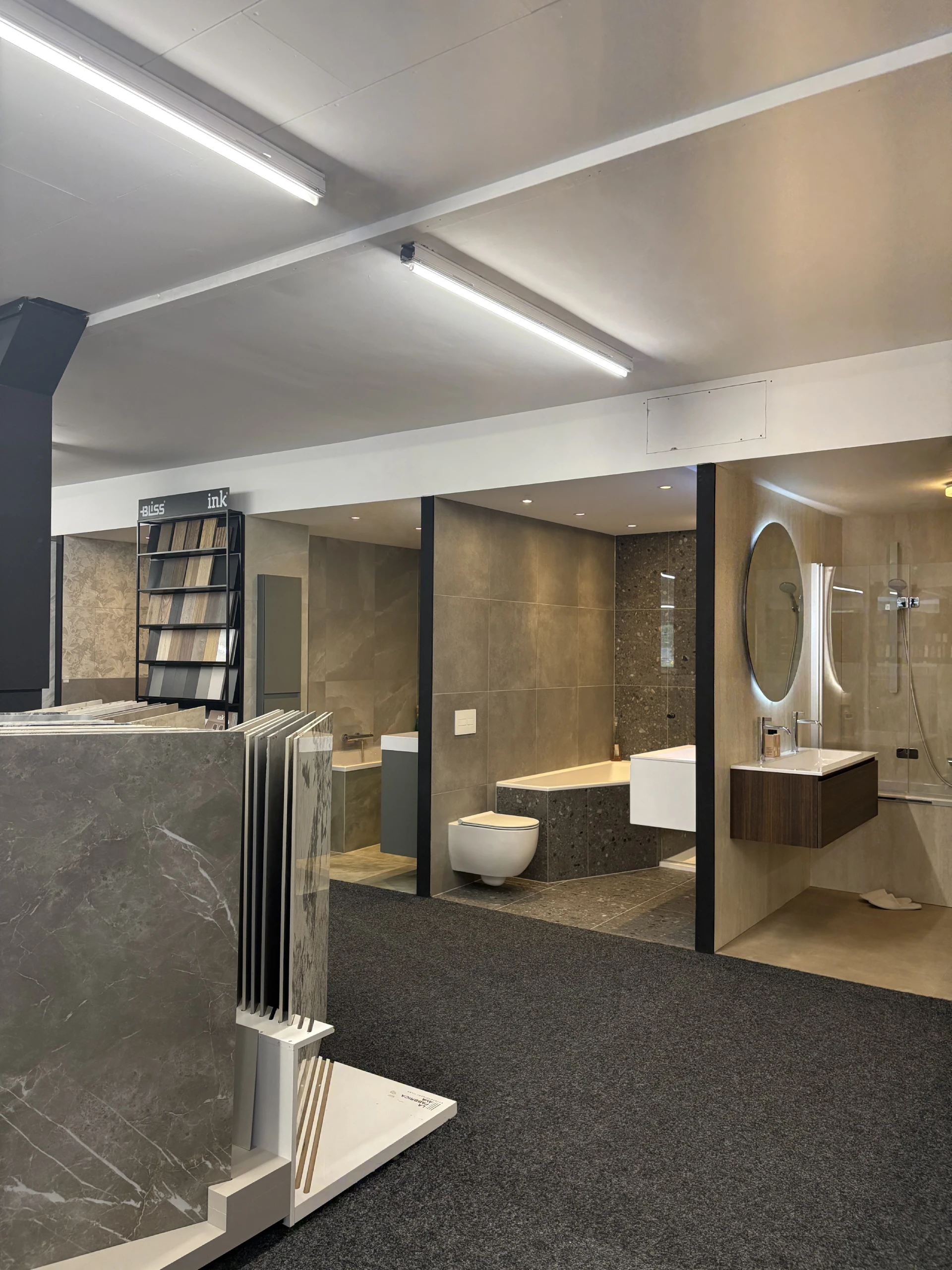 Overzicht Opstellingen Showroom
